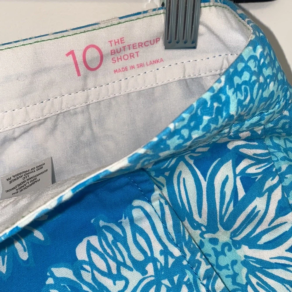 Lily Pulitzer Buttercup Short Blue White Size 10 - Picture 4 of 4